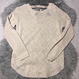 Oatmeal Sweater with Tie Back